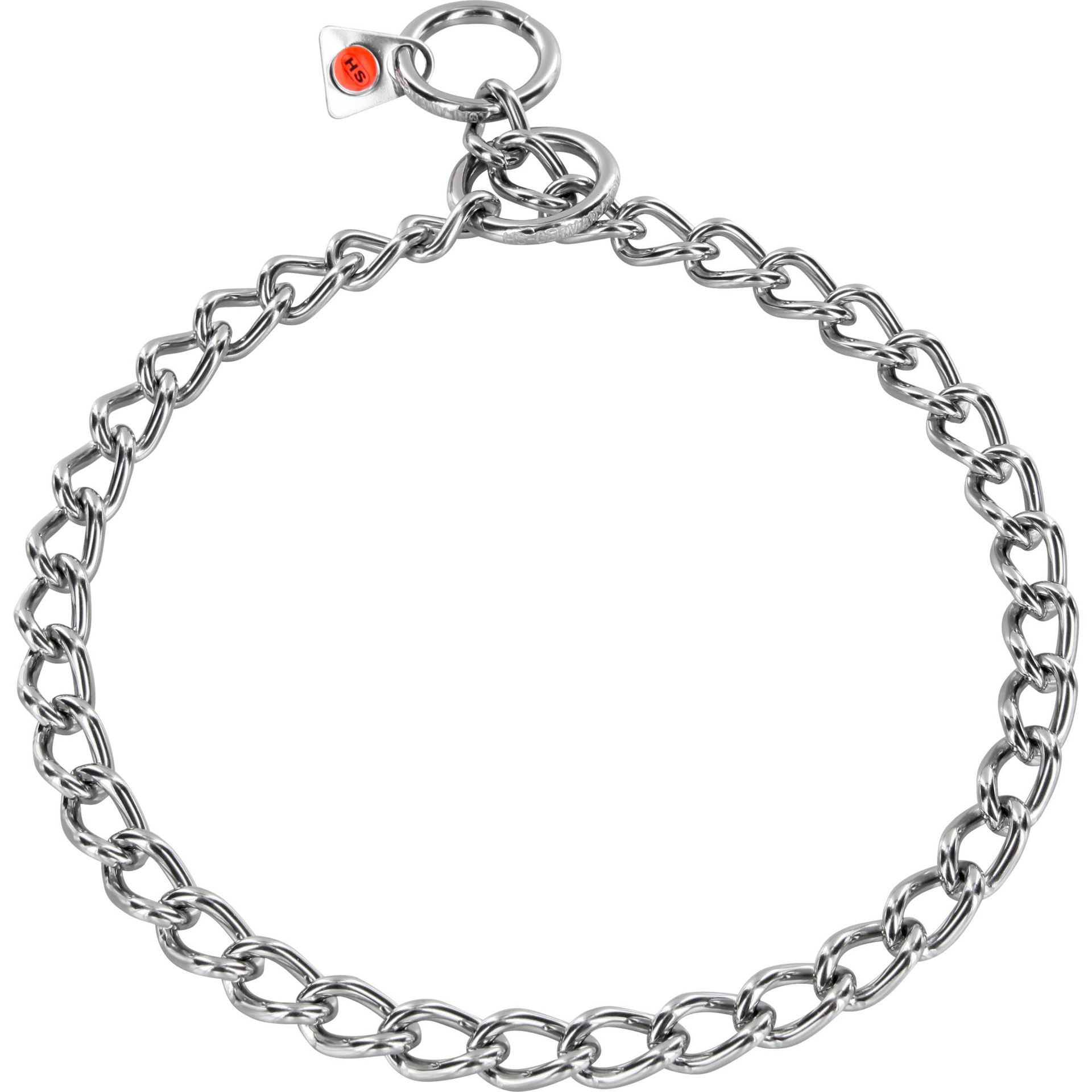 Collar de Eslabón retorcido, acero inoxidable - 3mm.