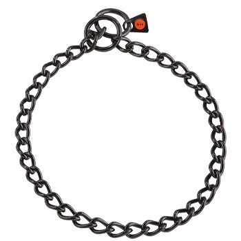 Collar de Eslabón retorcido, acero inoxidable negro - 3mm.