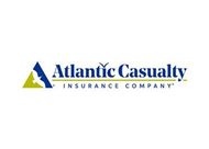 Atlantic Casualty Insurance Company logo: a blue and yellow triangle icon with a bird silhouette next to the company name.