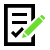 Checklist with a green pen, indicating task completion.