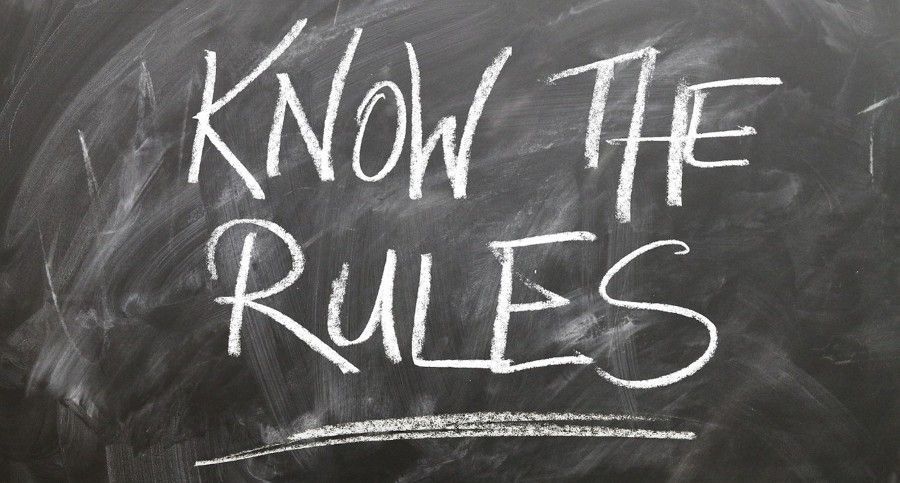 Know the Rules written on a blackboard
