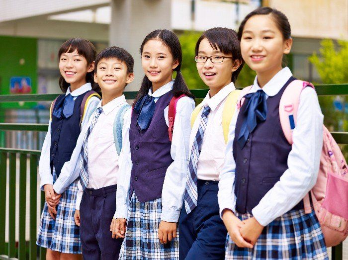 Japanese elementary school students
