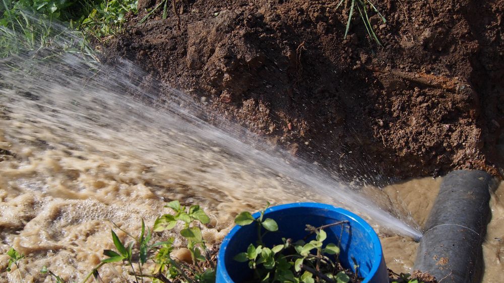 Water Gushing From a Broken Pipe — Waves Plumbing in Lake Macquarie, NSW