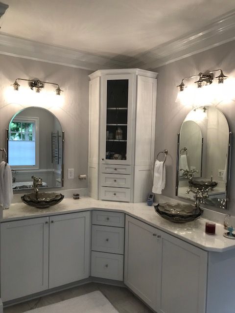 A Bathroom with Two Sinks and Two Mirrors | Tonao, VA | Don Kendrick