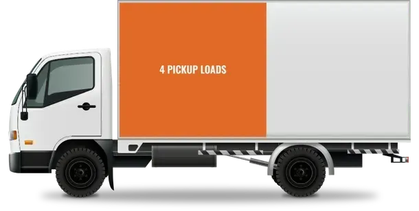 Half load junk removal in Toms River, NJ: up to 4 pickup truck loads
