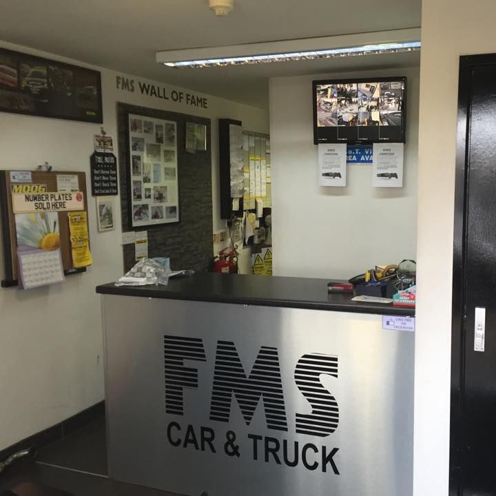 A fms car and truck counter in a room