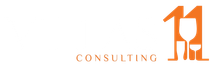 Logotipo da Orange Consulting com ícone estilizado de coluna branca e a palavra “CONSULTING” em fundo branco.