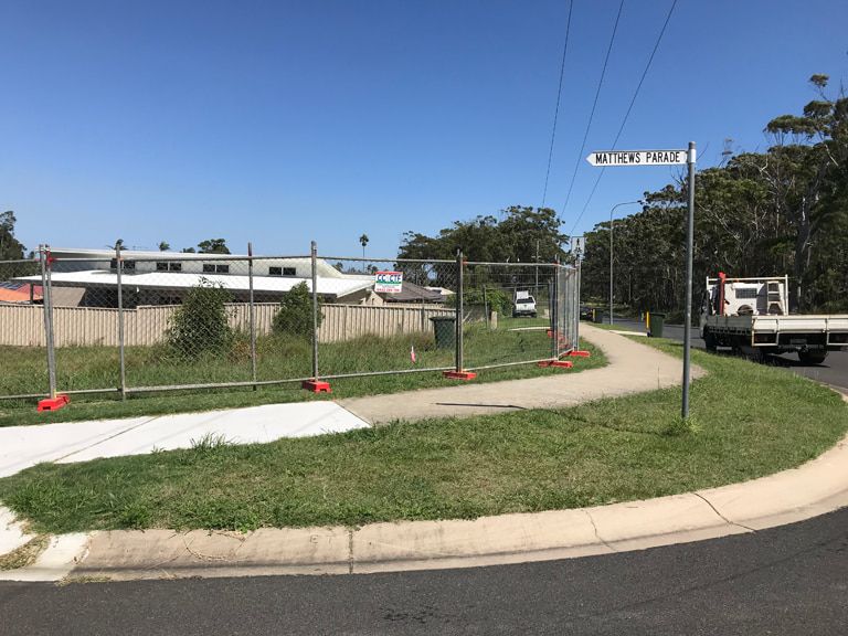 A Lot is Surrounded by Temporary Fence — Coffs Coast and Country Temp Fence in Sapphire Beach, NSW