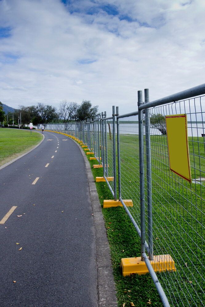 A Temporary Fence Along the Side of a Road— Coffs Coast and Country Temp Fence in Sapphire Beach, NSW