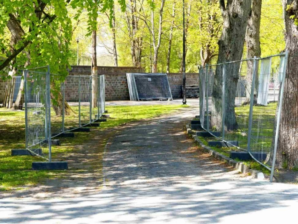 Temporary Fences Are Surrounding a Path in a Park — Coffs Coast and Country Temp Fence in Sapphire Beach, NSW