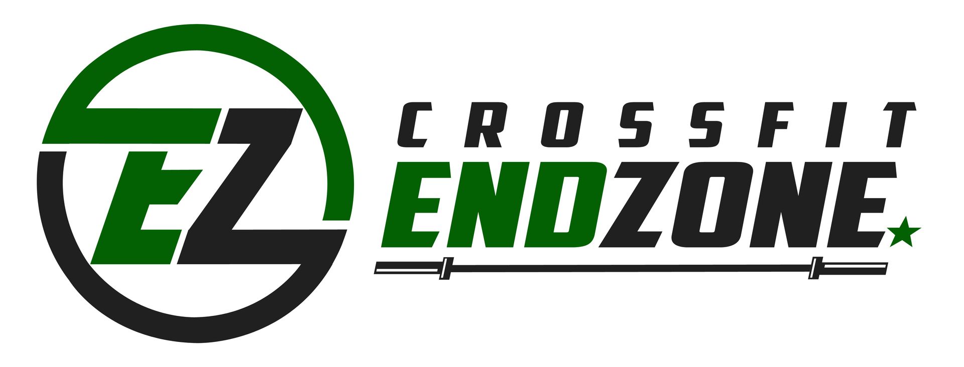 CrossFit EndZone logo with green and black text in a circular EZ emblem