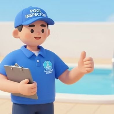 Inspector Holding a Clipboard and Giving a Thumbs Up by a Pool — Get My Pool Certified in Burleigh Waters, QLD