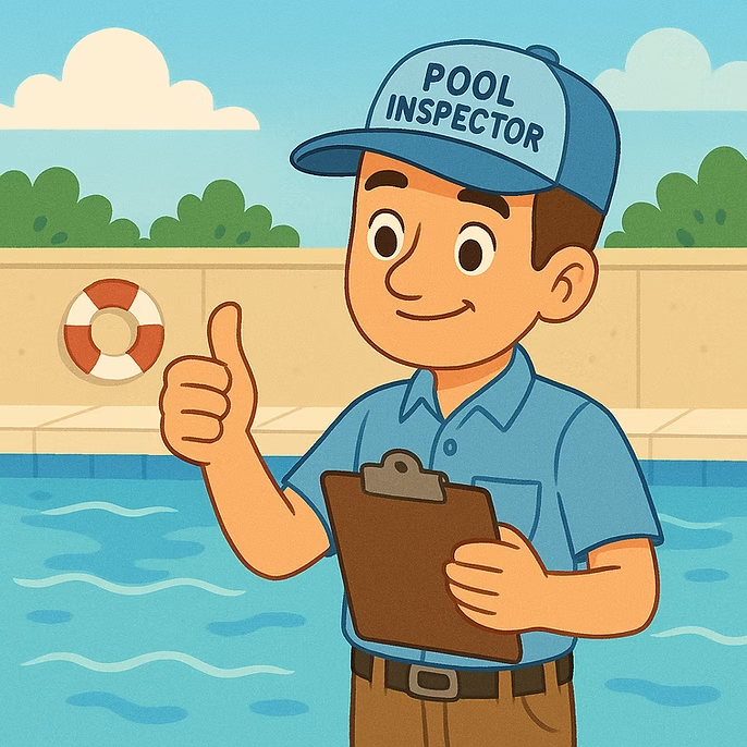 Pool Inspector Holding a Clipboard and Giving a Thumbs-up — Get My Pool Certified in Burleigh Waters, QLD