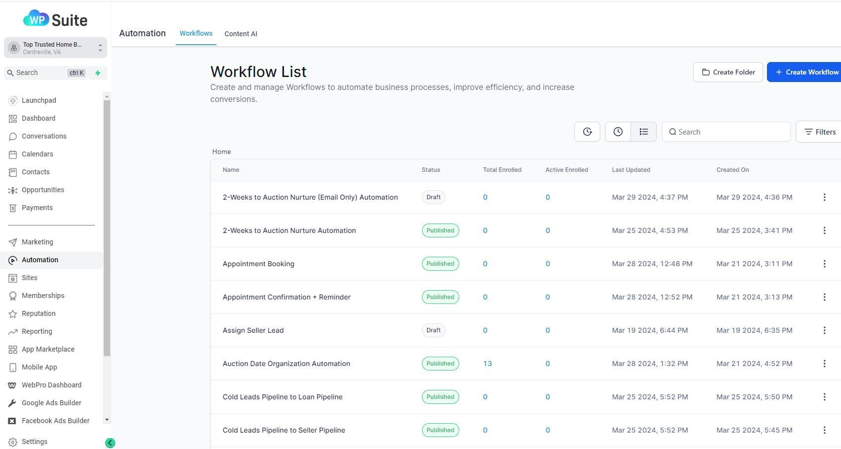 Workflow List