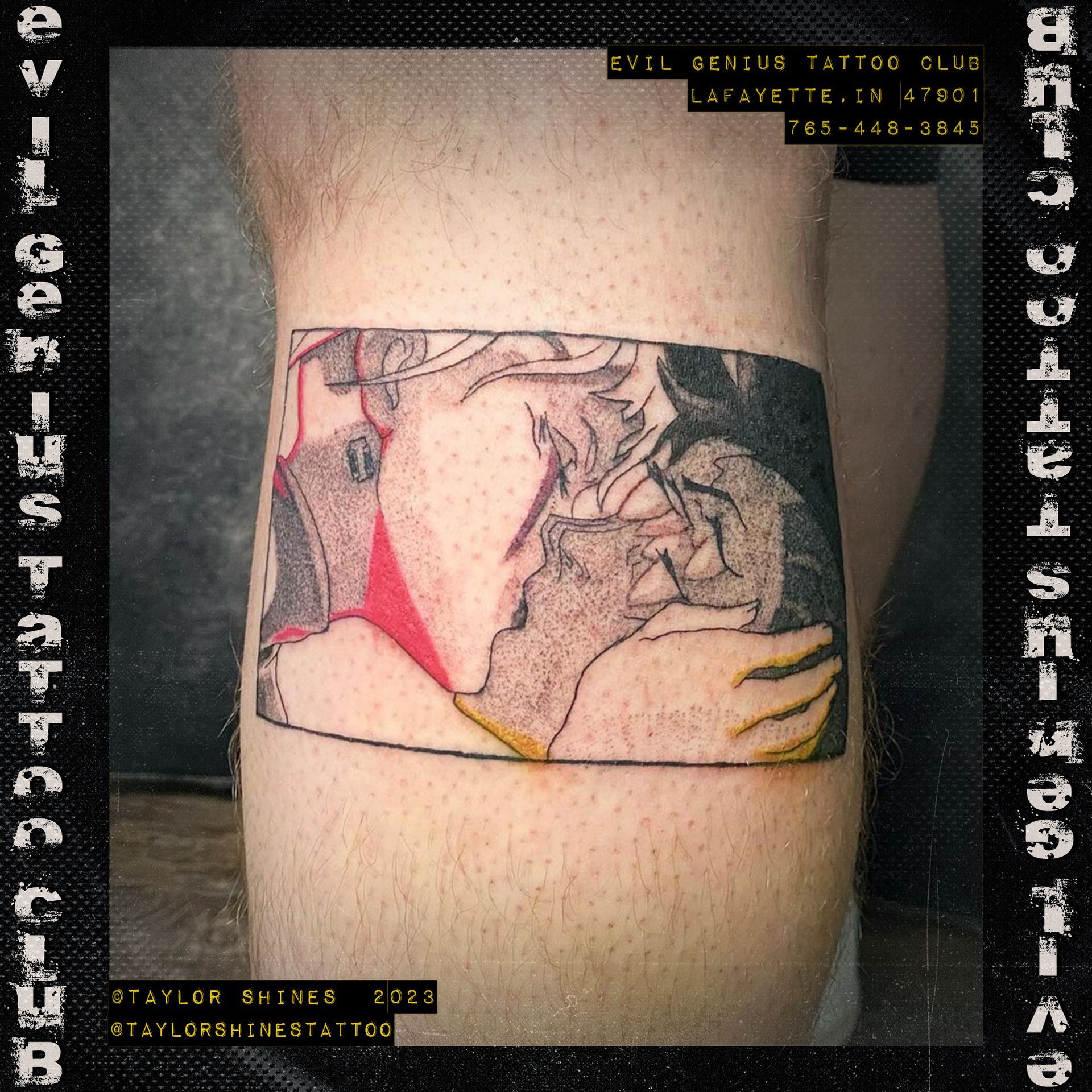 cyberpunk edgerunners manga tattoo by Taylor Shines