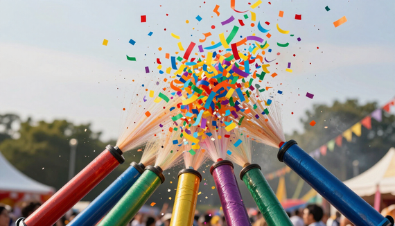 Sparacoriandoli durante una celebrazione