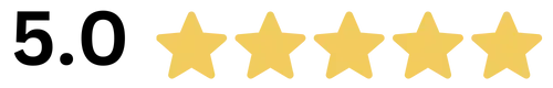 5. 0 with five gold stars.