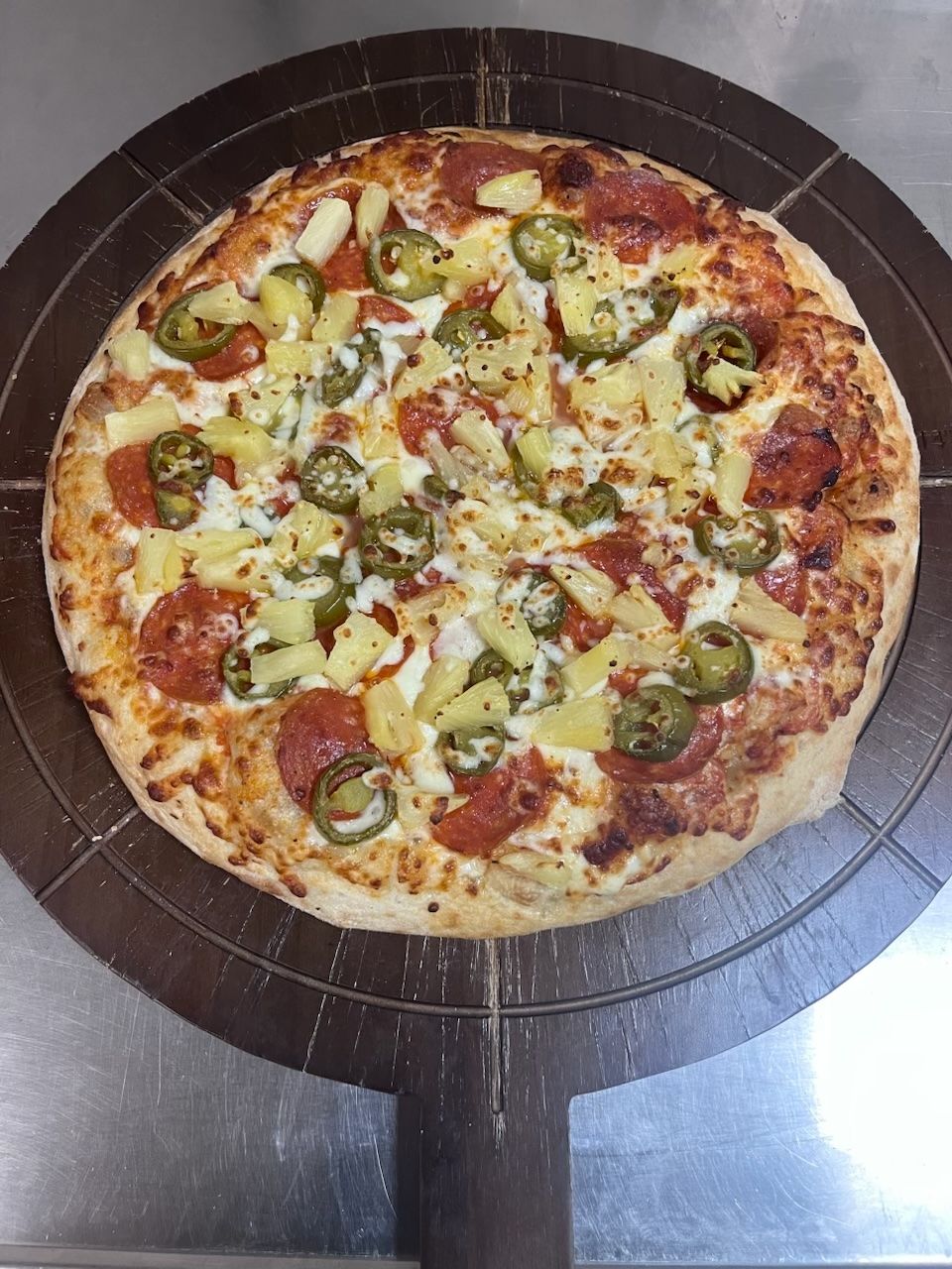 pepperoni jalapenos and pineapple