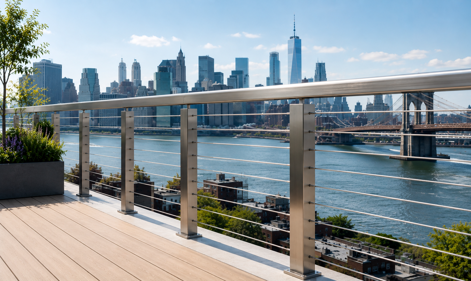 Enveloped Railing Stainless Steel Railings NYC | Modern Railing Installation New York