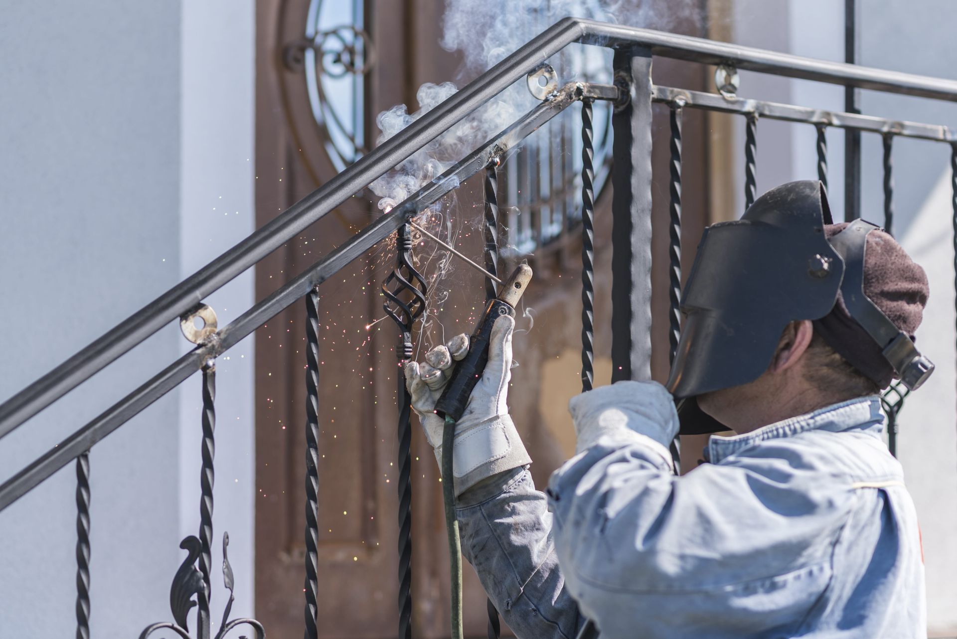 welding on iron railings