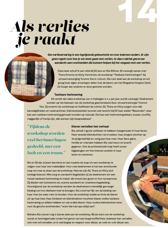 Tijdschriftpagina met de titel 