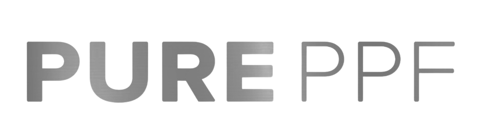 PURE PPF logo in gray text on a white background