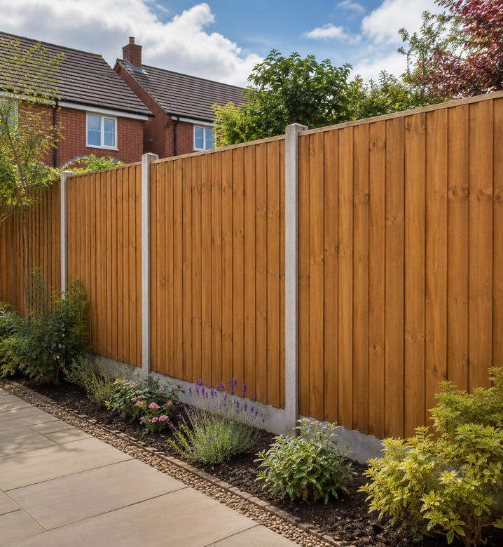A fence with a cloudy sky in the background