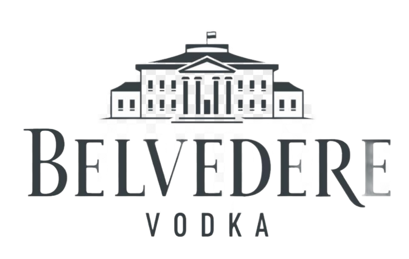 Belvedere Vodka logo with a building illustration above the brand name.