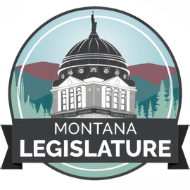 Montana Legislature logo with capitol dome in a circular badge