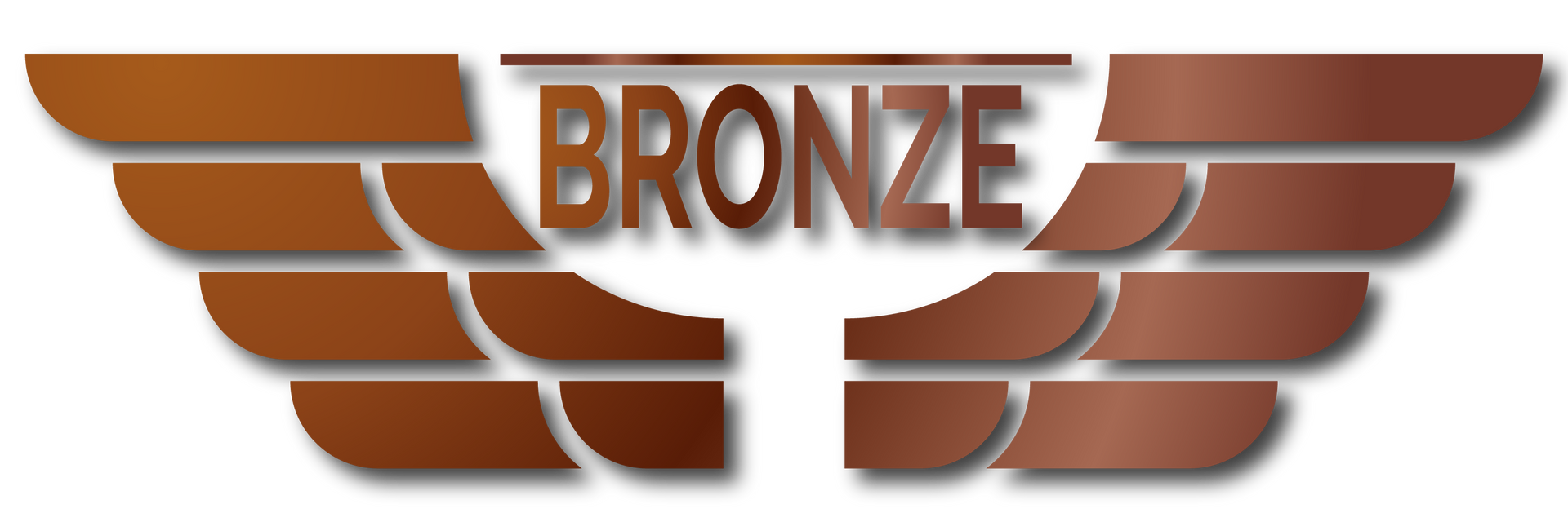 Bronze wings logo with the word “BRONZE” centered in bold letters