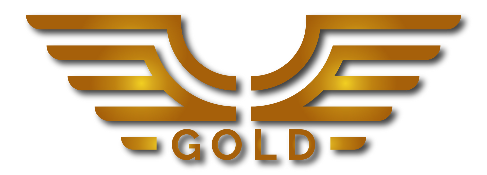 Golden winged logo with the word “GOLD” in the center