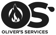 A black and white logo for oliver 's services