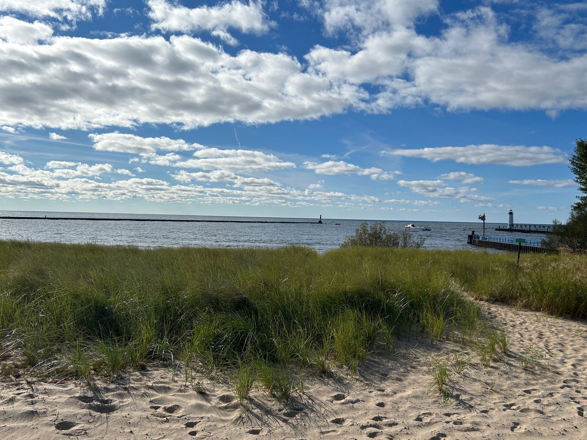 A sandy beach