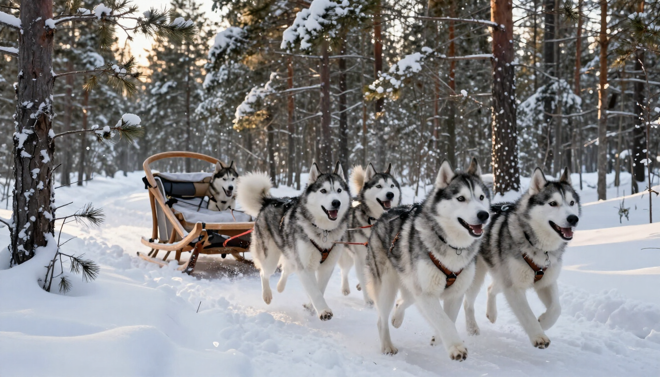 Husky Sledding in Rovaniemi