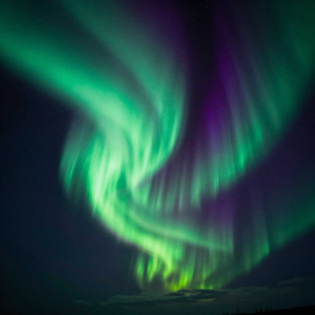 Close up of aurora colors