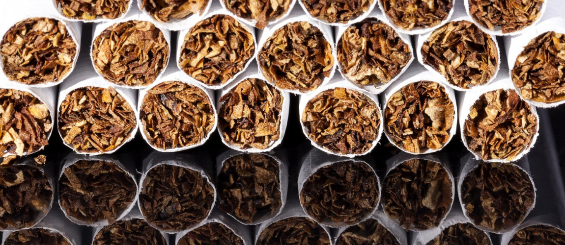 Rows of cigarettes 
