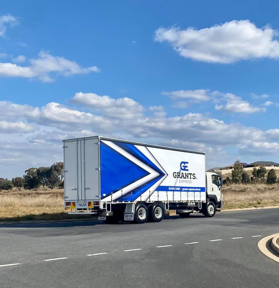Grants Express Truck is Driving Down the Road — Grants Express in Smithfield, NSW
