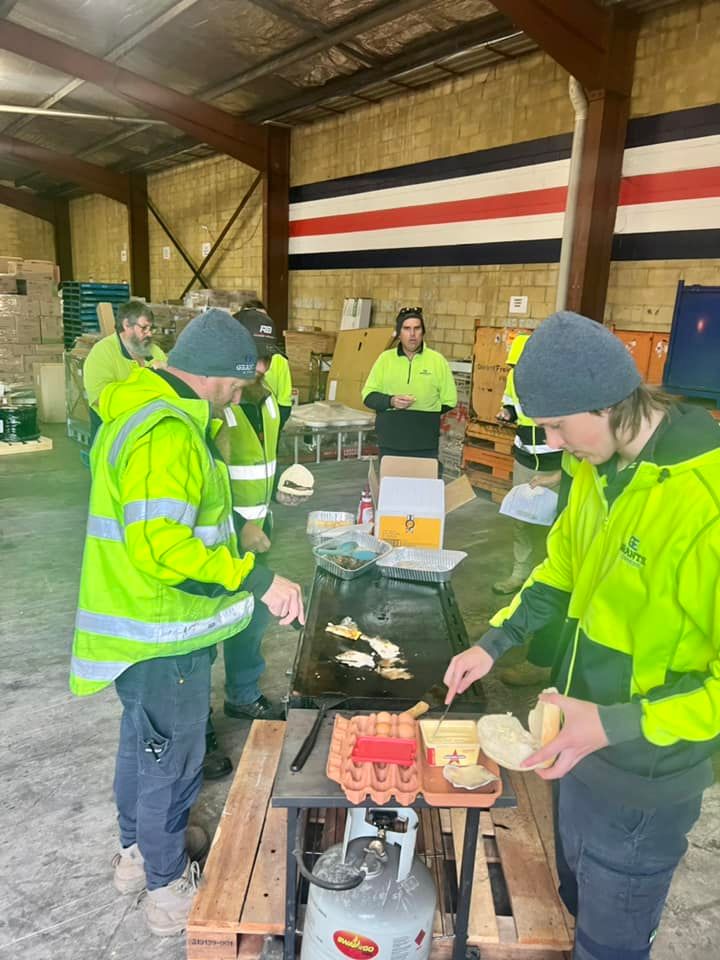Group of People Are Cooking Food in a Warehouse — Grants Express in Wetherill Park, NSW