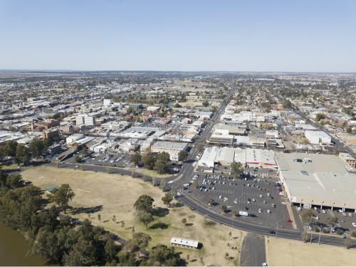 Aerial View of a City With a River — Grants Express in Dubbo, NSW