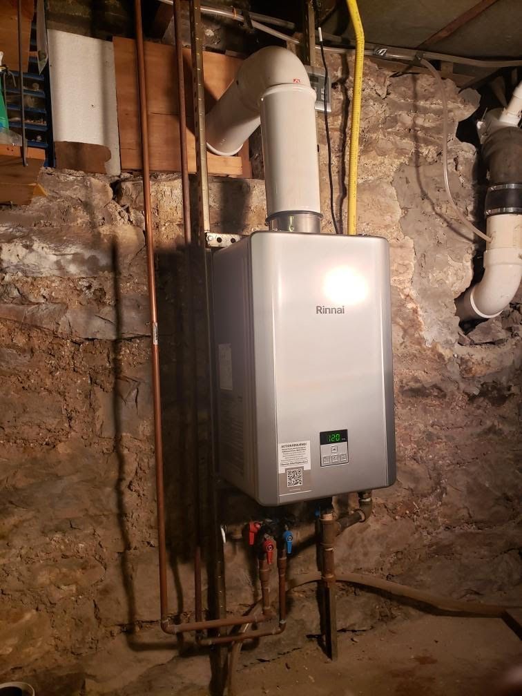 Tankless Water Heater Installed– Cumberland, MD – Potomac Plumbing