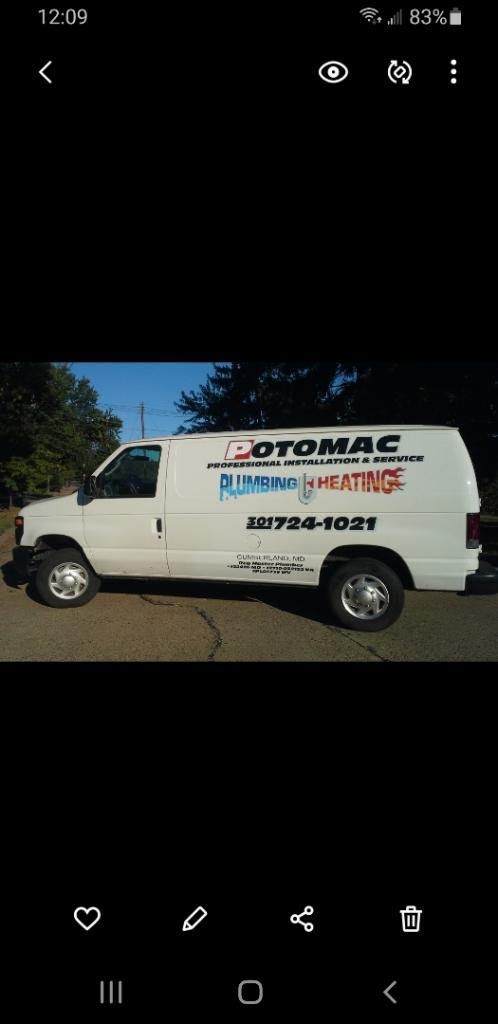 Service Van – Cumberland, MD – Potomac Plumbing