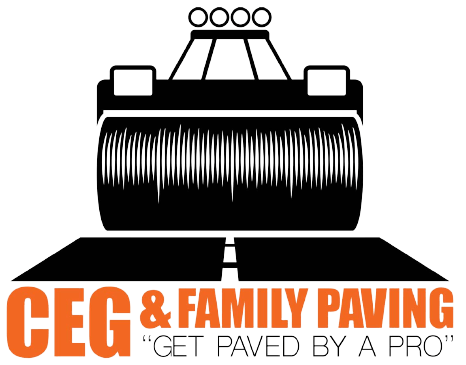 A logo for a company called ceg & family paving