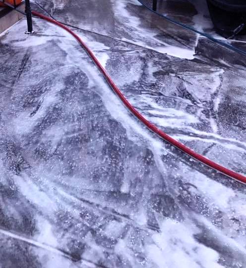 Concrete power wash