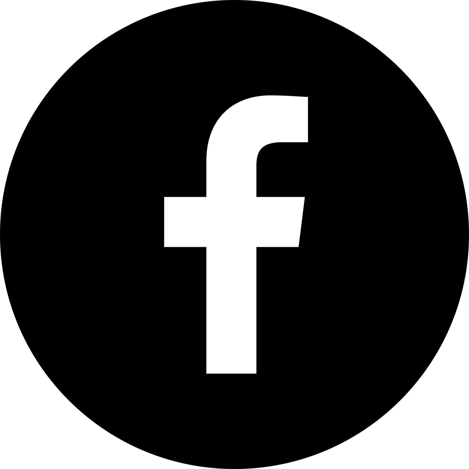 Facebook logo on black background