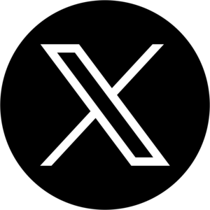 X logo on black background