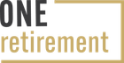 ONE retirement logo in black and gold on white background