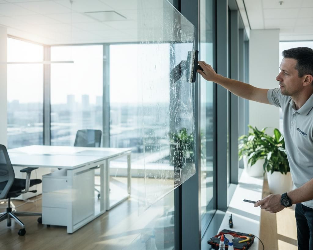 Ceramic window film for offices