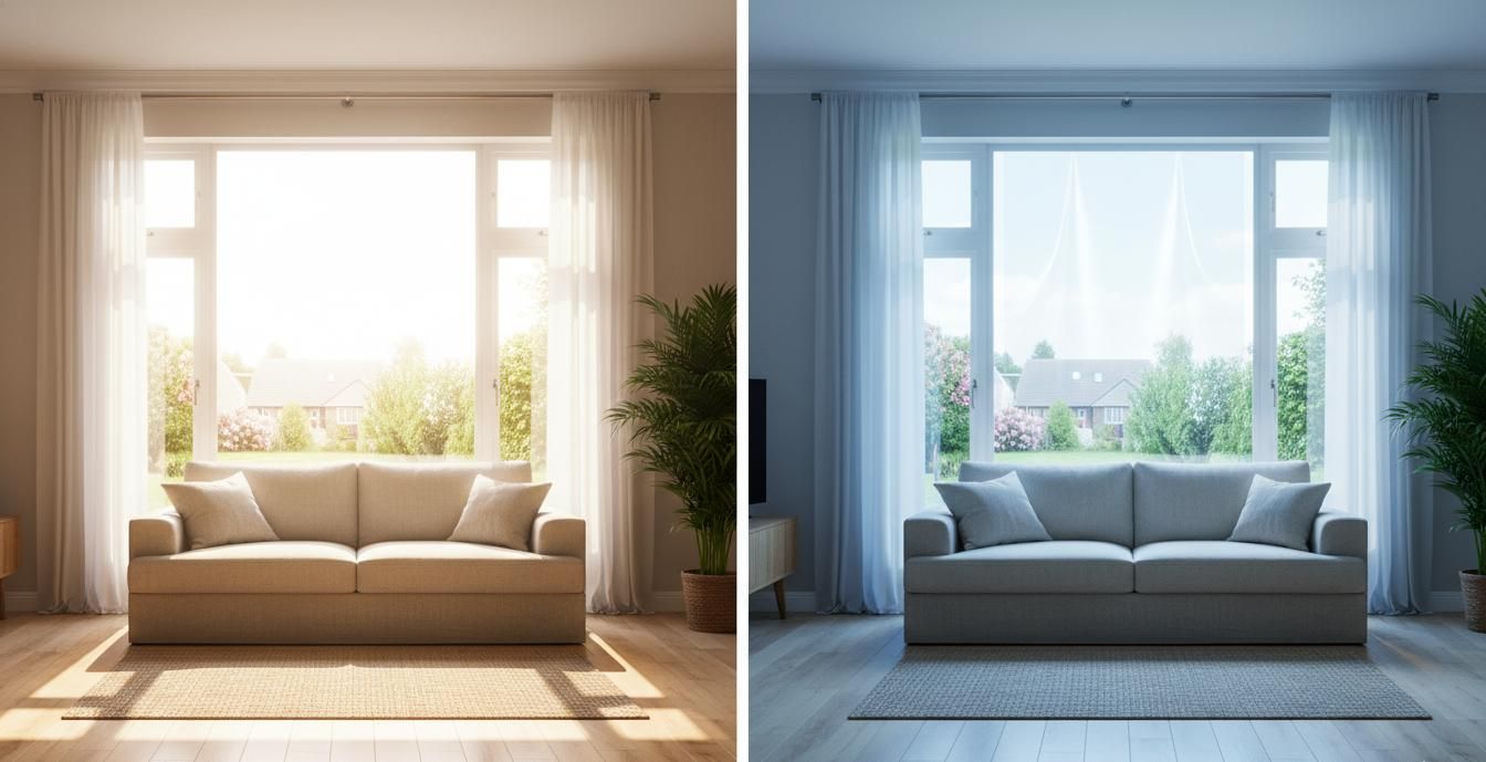 UV window film protecting furniture