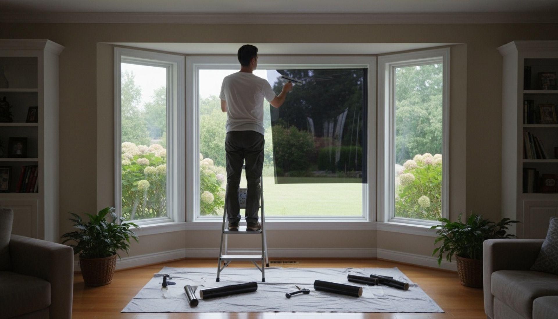 Window film reducing furniture sun damage