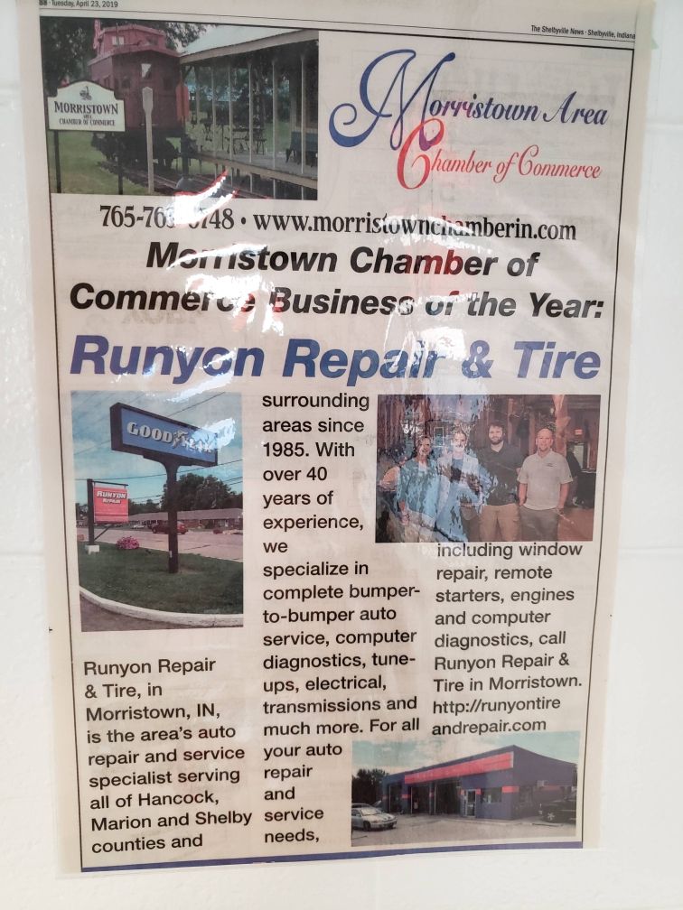 Newspaper The building | Runyon Repair & Tire